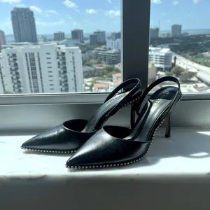 Black Sling Back Pumps Size 7.5 thumbnail 2
