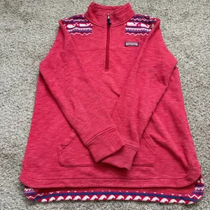 Vineyard Vines Women’s Pink Whale Fair Isle Pullover  thumbnail 2