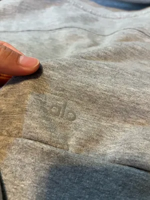 ALO Yoga Vixen Fleece 1/4 Zip Sweatshirt Athletic Heather Grey thumbnail 7