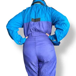 Vintage 90s Inside Edge Purple Blue One Piece Ski Suit‎ Youth XL Womens Fit Snow thumbnail 2