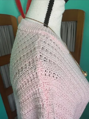 Time and Tru Light Pink Ribbed Crewneck Sweater thumbnail 5