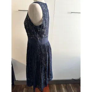 Eliza J Size 8 Navy Lace Dress Sleeveless Wedding Guest Cocktail Party Dress thumbnail 11