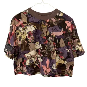 NIKE Femme Patterned Crop Top Size Medium thumbnail 1