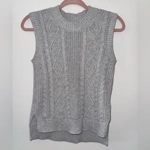 Anthropologie Joie Gray Knit Sweater Vest High Low Tank Top Women’s size small thumbnail 2