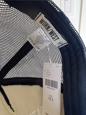 Anthropologie X Worn/West Salty Mermaid Trucker Hat Adjustable In Navy NWT thumbnail 9