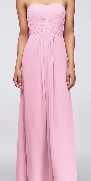 David's Bridal Light pink prom/wedding guest/bridesmaid dress thumbnail 1