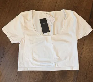 Fabletics Women's Scoop Neck Crop Top - White Size XL - NWT - C71-006 thumbnail 1