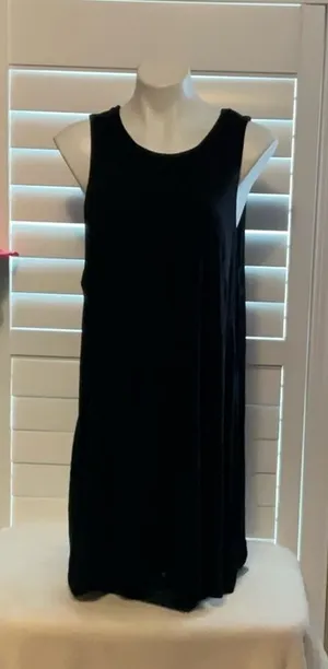 Basic Editions Black Midi Dress Size L thumbnail 1