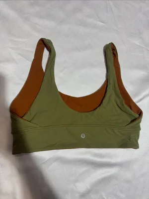 lululemon athletica Olive Green Reversible Scoop Sports Bra thumbnail 2