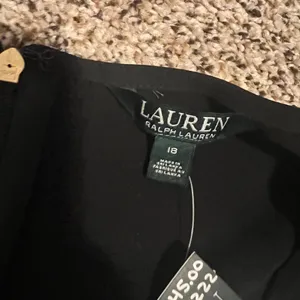Lauren Ralph Lauren Elegant Black Flutter Sleeve Cocktail Dress V-Neck Evening‎ thumbnail 5