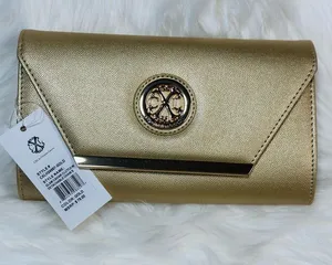 CXL by Christian Lacroix Glam Caviar Clutch in gold thumbnail 1