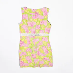 Lilly Pulitzer Vintage White Label Lion Floral Animal Print Pattern Shift Dress thumbnail 3
