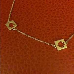 Kate Spade Silver Hole Punch Out Long Necklace thumbnail 4