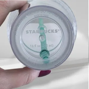 Starbucks 2020 Metallic Green Floral Tumbler 16oz thumbnail 6