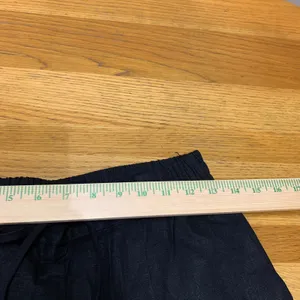 NINE WEST Womens Size XS Crop Pants Black Linen Blend Wide Leg Drawstring‎ Waist thumbnail 3