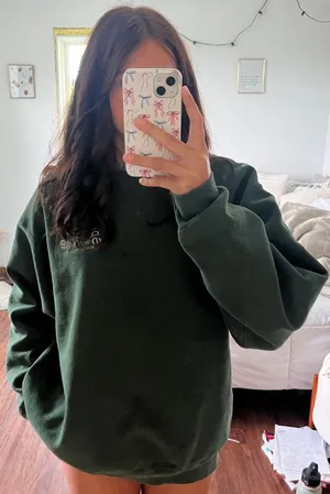 Fruit of the Loom Vintage Spring storm Green crewneck thumbnail 2