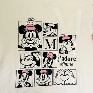 DISNEY Minnie Mouse J’Adore Short Sleeve Tee Medium thumbnail 3