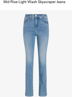 Express “Skyscraper” Mid Rise Light Wash Women's Jeans- New with Tags- 8 Regular thumbnail 5