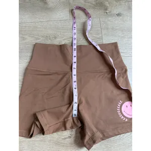 EUC OFFLINE by Aerie The Hugger Brown Smiley Bike Shorts 5" Inseam hi-rise sz L thumbnail 7