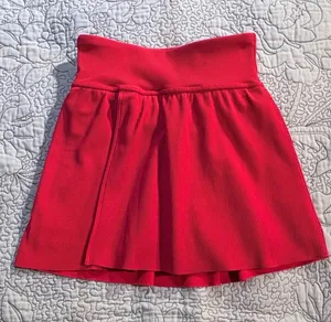 SPANX Get Moving Contour Rib Front Slit Skort True Red Sz XS👽🧡 thumbnail 1