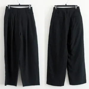 Sandro Paris Black High Waist Wide Leg Pleated Dress Pants Size IT 36 thumbnail 2