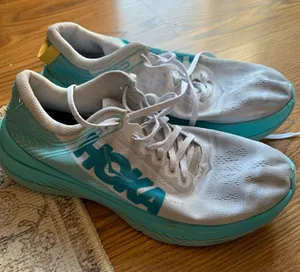 Hoka One One Sneaker Shoes Women Blue White 9.5 Casual Athletic Wear Footwear thumbnail 1