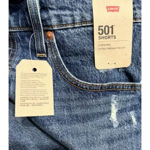 Levi's 501 NWT High Rise Women's Shorts‎ Blue Fringe Size 31 Button Fly thumbnail 7