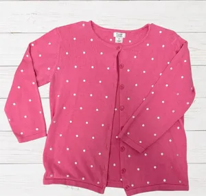 Vintage 90s Baxter & Wells Pink Polka Dot Cotton Cardigan Sweater Small Y2K‎ thumbnail 1