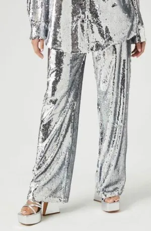 Metallic Sequin Shirt & Pants Set thumbnail 4