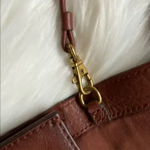 FRYE Ring Crossbody Purse Handbag Brown Leather thumbnail 4