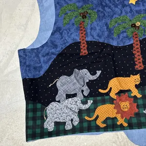 Womens Handmade Vest Womens L XL Noah's Ark Applique Folk Art Animal Theme Retro thumbnail 14