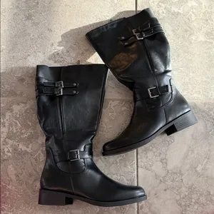 Journee Collection Sonny Knee High Wide Calf Boots in Black, Size 10 WC thumbnail 8