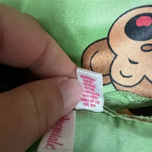 Y2K Aeropostale Monkey Print Satin Lace Trim Cami Tank Top XL Green Kawaii thumbnail 7