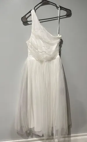 Already Perfect One Shoulder Tulle Dress White thumbnail 3