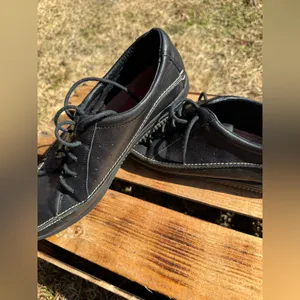Hush Puppies Malibu Black Leather Sneaker‎ Walking Shoe 10N thumbnail 6