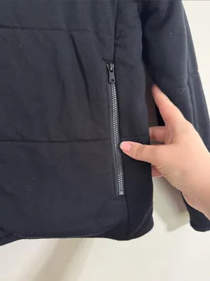 Three Dots Black Quilted Jacket with Stand-up Collar size XS thumbnail 6