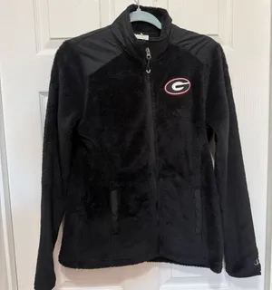 Champion black Georgia Bulldogs fleece jacket Size S thumbnail 1