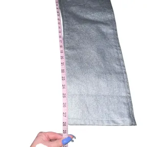 J.Crew Collection‎ Women's Straight Slouchy Jean Metallic Silver Size 28 BT619 thumbnail 8