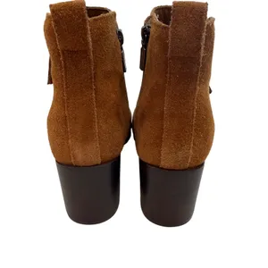 Blondo Waterproof Suede Ankle Boots Women 7.5 Brown Block Heel Minimalist Boho‎ thumbnail 4
