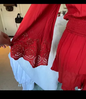 American Eagle Red Romper thumbnail 4