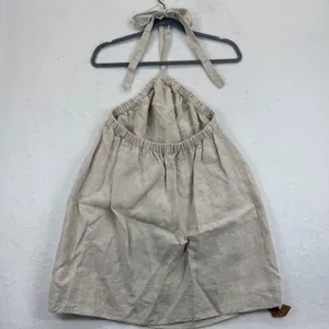 Reformation XS Beige Linen Halter‎ Maui Mini Dress Sleeveless Casual Womens thumbnail 6