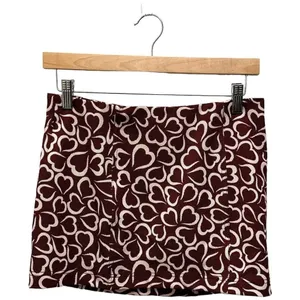 Urban Outfitters‎ Love Print Mini Skirt Red Women's Size S Casual Party Romantic thumbnail 3