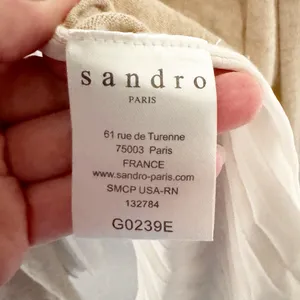 Sandro Paris Sheer Pleated Open Face Cardigan T2 Or Medium thumbnail 9