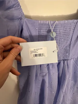 NWT Hill House Tuckernuck Matilda Organza dot midi dress Hyacinth small thumbnail 6