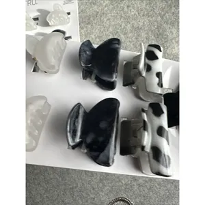Time And‎ Tru Hair Claw Clip Lot of 2 Sets, 14 Total Black Clear White Lg Small thumbnail 8