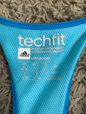 Adidas Climacool Techfit blue wireless pullover Racerback sports bra thumbnail 2