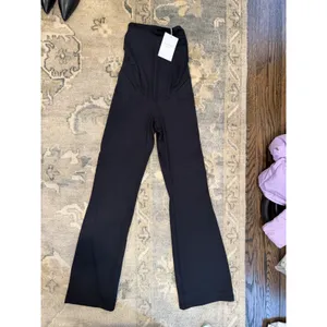Seraphine Active Maternity Flare Leggings Over The Belly Buttery Soft XS Black thumbnail 13