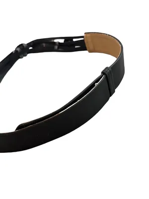 Ginnie Johansen Inc Black Silver Concha Western Boho Faux Leather Belt Women's thumbnail 2