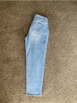 SHEIN Light Blue Distressed Boyfriend Jeans thumbnail 10