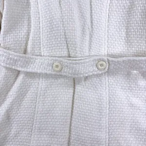 AB Studio Womens Jacket White Tweed Parisian Bell Sleeve Belted Peacoat Size 12‎ thumbnail 11